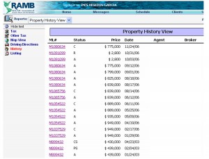 MLS Property History for HGTV House