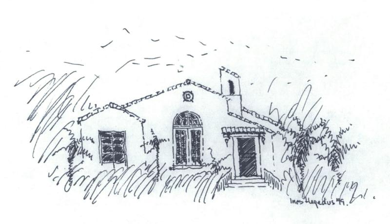 Sketch of Miami Shores Historic Home