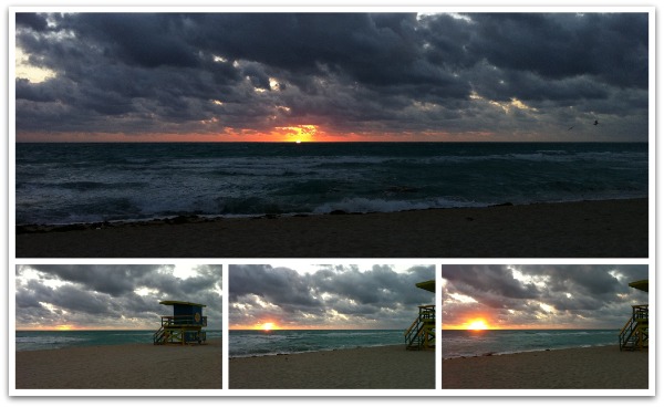 first sunrise 2011 from Miami Beach
