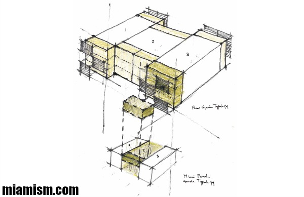 louver house concept sketch